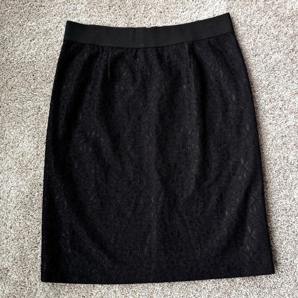 Black Lace Midi Skirt Size 10
